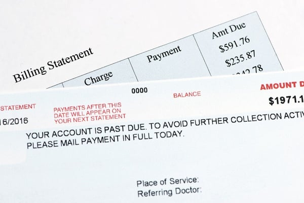 healthcare billing statement- past due 125424786