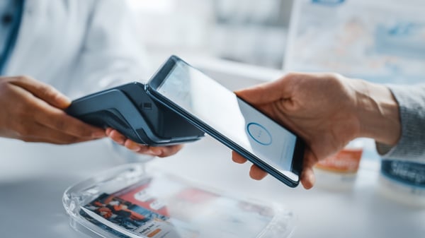 patient uses digital wallet for healthcare payment 426469756
