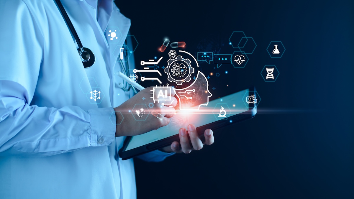 ai in the healthcare industry on a tablet